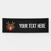 Steampunk spin op zwart spandoek (Horizontaal)