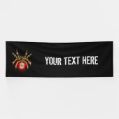 Steampunk spin op zwart spandoek (Horizontaal)