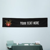 Steampunk spin op zwart spandoek (Beurs)