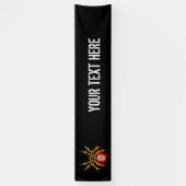 Steampunk spin op zwart spandoek (Verticaal)