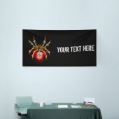 Steampunk spin op zwart spandoek (Beurs)