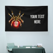 Steampunk spin op zwart spandoek (Beurs)