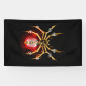 Steampunk spin op zwart spandoek (Horizontaal)
