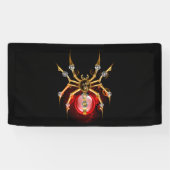 Steampunk spin op zwart spandoek (Horizontaal)