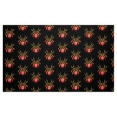 Steampunk spin op zwart stof (Fat Quarter)
