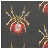 Steampunk spin op zwart stof (Close Up)