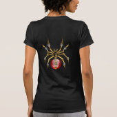 Steampunk spin op zwart t-shirt (Achterkant)