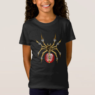 Steampunk spin op zwart t-shirt