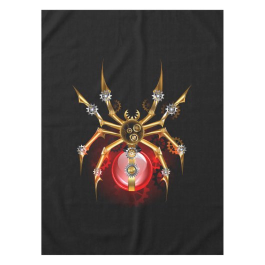 Steampunk spin op zwart tafelkleed (Voorkant)