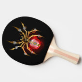 Steampunk spin op zwart tafeltennisbatje (Zijkant)