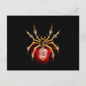 Steampunk spin op zwart uitnodiging briefkaart (Voorkant)