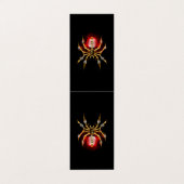 Steampunk spin op zwart visitekaartje (Buitenkant ongevouwen)