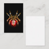 Steampunk spin op zwart visitekaartje (Voorkant / Achterkant)