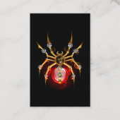 Steampunk spin op zwart visitekaartje (Voorkant)