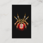 Steampunk spin op zwart visitekaartje (Voorkant)