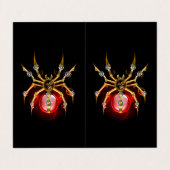 Steampunk spin op zwart visitekaartje (Buitenkant ongevouwen)