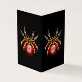 Steampunk spin op zwart visitekaartje (Buitenkant)