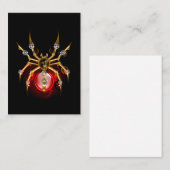 Steampunk spin op zwart visitekaartje (Voorkant / Achterkant)