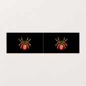 Steampunk spin op zwart visitekaartje (Buitenkant ongevouwen)