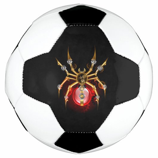Steampunk spin op zwart voetbal (Voorkant)