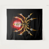 Steampunk spin op zwart wandkleed (Voorkant (horizontaal))