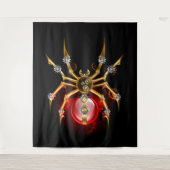 Steampunk spin op zwart wandkleed (Voorkant)