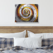 Steampunk - Spiral - oneindige tijd Canvas Afdruk (Insitu (Slaapkamer))