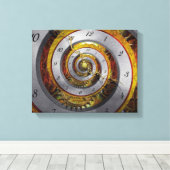 Steampunk - Spiral - oneindige tijd Canvas Afdruk (Insitu (Houten vloer))