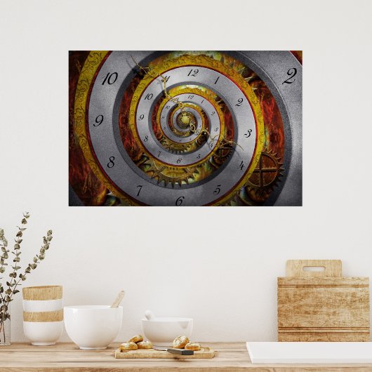 Steampunk - Spiral - oneindige tijd Poster (Keuken)