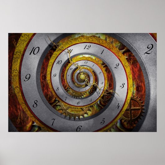 Steampunk - Spiral - oneindige tijd Poster (Voorkant)