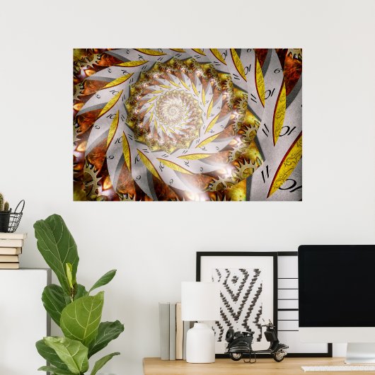 Steampunk - Spiral - Time Iris Poster (Thuiskantoor)