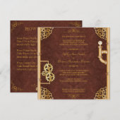 Steampunk Square-uitnodiging Kaart (Voorkant / Achterkant)