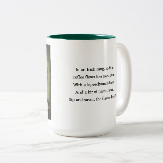 Steampunk St. Patrick Tweekleurige Koffiemok (Voorkant rechts)
