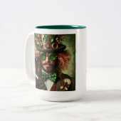 Steampunk St. Patrick Tweekleurige Koffiemok (Voorkant links)