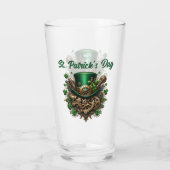 Steampunk St Patrick's Day Drink omhoog Glas (Achterkant)