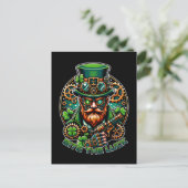 Steampunk St. Patrick's Day Leprechaun Briefkaart (Staand voorkant)