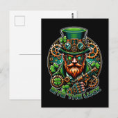 Steampunk St. Patrick's Day Leprechaun Briefkaart (Voorkant / Achterkant)