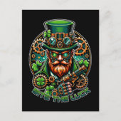 Steampunk St. Patrick's Day Leprechaun Briefkaart (Voorkant)