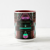 Steampunk Stad Neon Corridor SciFi Mok (Midden)