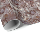 Steampunk stalen deurpatroon, metaal, klinknagels, cadeaupapier (Rol Hoek)