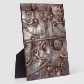 Steampunk stalen deurpatroon, metaal, klinknagels, fotoplaat (Zijkant)