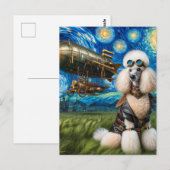 Steampunk standaard poedel briefkaart (Voorkant / Achterkant)