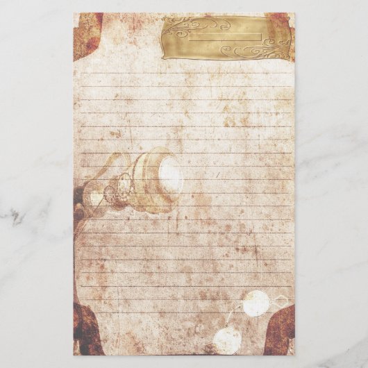Steampunk Stationery - Creative Name Bord Briefpapier (Voorkant)