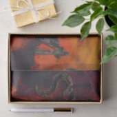 Steampunk Steam Lettering Amid Flames Tissuepapier (Geschenk)