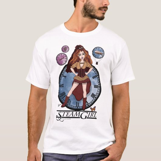 Steampunk - SteamGirl - van StardustSteampunk™ T-shirt (Voorkant)