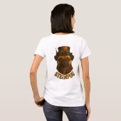 Steampunk SteamPug T-shirt - unieke Steampunk hond (Achterkant volledig)