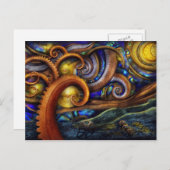 Steampunk - Sterrennacht Briefkaart (Voorkant / Achterkant)