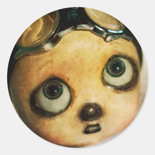 steampunk-stickers ronde sticker (Voorkant)