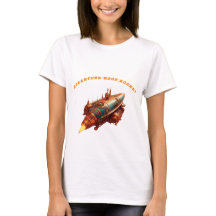 Steampunk stijl Retro Moon Rocket