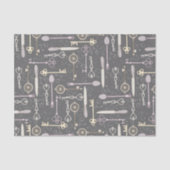 Steampunk-stijlsleutelpatroon Tissuepapier (Voorkant)